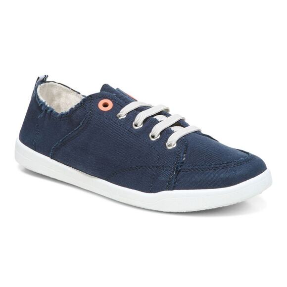Vionic Beach Pismo Sneaker Navy Canvas Women's Size 6.5 Medium New In Box - Picture 1 of 10